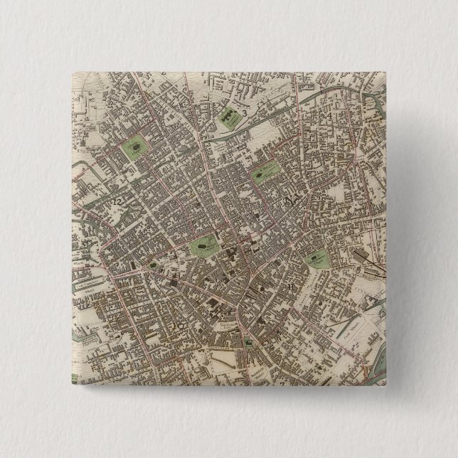 Birmingham 2 Inch Square Button (Front)