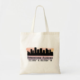 Birmingham AL City Skyline Tote Bag