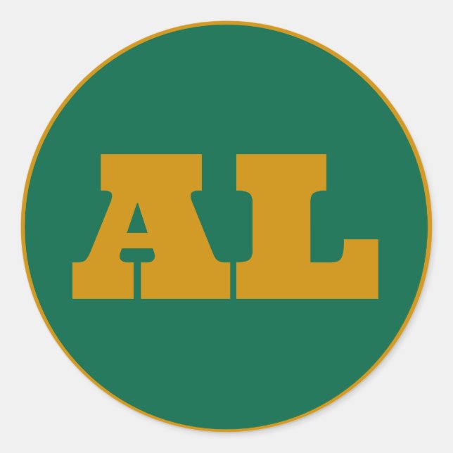 Birmingham (AL) - Green x Gold Classic Round Sticker (Front)