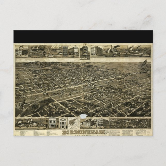 Birmingham Alabama (1885) Postcard (Front)