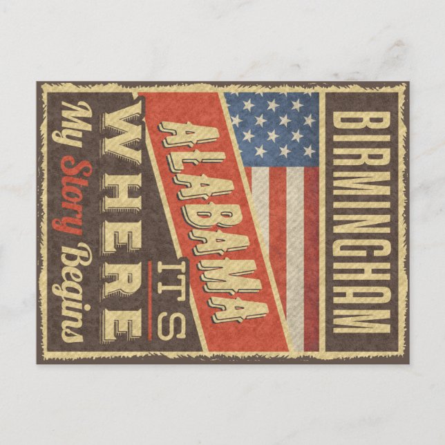 Birmingham Alabama Postcard (Front)