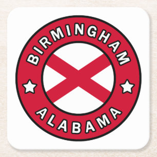 Birmingham Alabama Square Paper Coaster