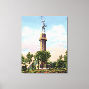 Birmingham Alabama Vulcan on Red Mountain Canvas Print