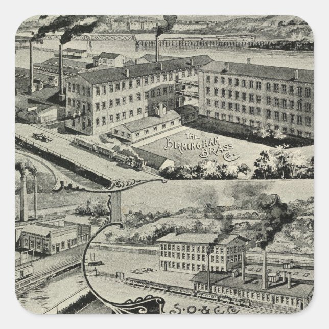 Birmingham Brass Co Square Sticker (Front)