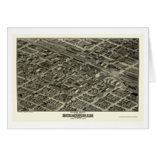 Birmingham, carte panoramique d'AL - 1903