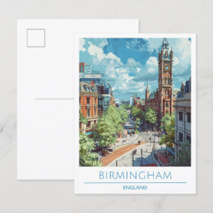 Birmingham England Travel  Postcard
