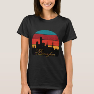 Birmingham Skyline Retro Sunset Travel T-Shirt