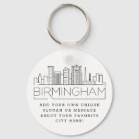Birmingham Stylized Skyline | Custom Slogan