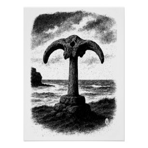 Birsay Whalebone – Orkney Ink Monument Poster