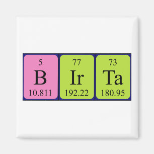 Birta periodic table name magnet