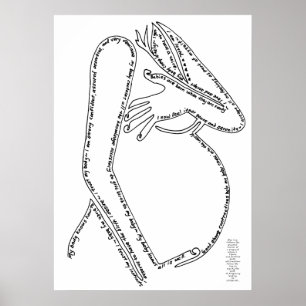 Birth Affirmations Line Art Poster