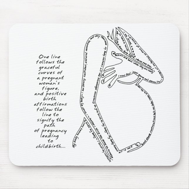 Birth Affirmations Mousepad (Front)