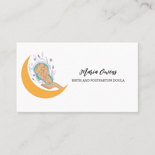 Birth and Postpartum Doula Midwife Lactation  Business Card (Front)