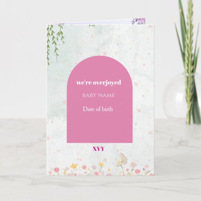BIrth annoucement card (Front)
