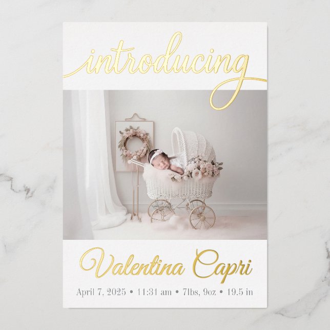 Birth Announcement  (Front)