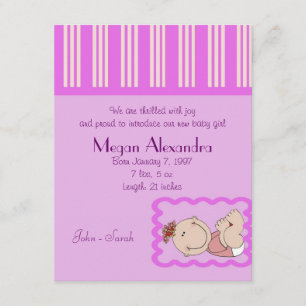 Birth Announcement Baby Girl