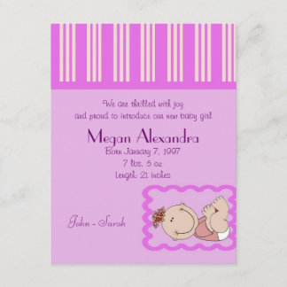 Birth Announcement Baby Girl