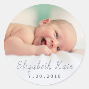 Birth Announcement Baby Photo Sticker