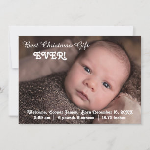 Birth Announcement Best Christmas Gift Ever