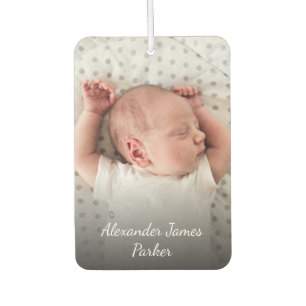 Birth Announcement Custom Newborn Baby Photo  Air Freshener