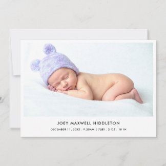 Birth Announcement Elegant Photo Collage