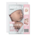 Birth Announcement Magazine Cover 3 Photos