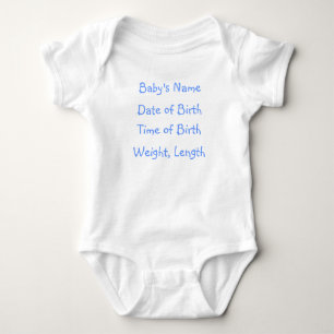 Birth Announcement Onsie! Baby Bodysuit