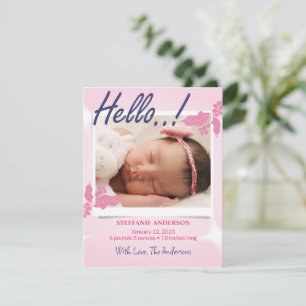Birth Announcement Personalize Card