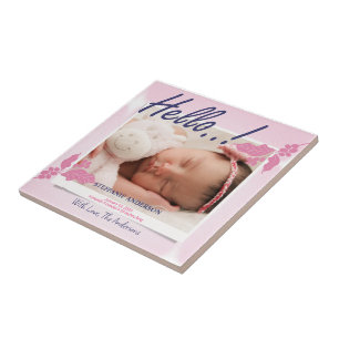 Birth Announcement Personalize Tile