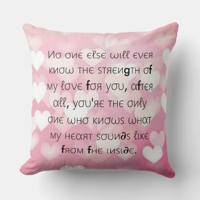 Birth Announcement Throw Pillow (Front)
