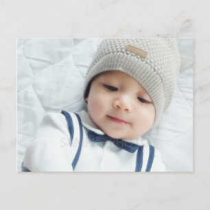 Birth Announcement with Custom Newborn Baby Photo