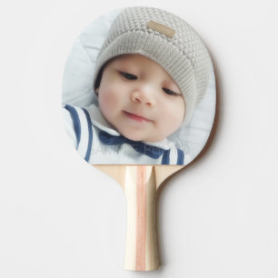 Birth Announcement with Custom Newborn Baby Photo Ping Pong Paddle