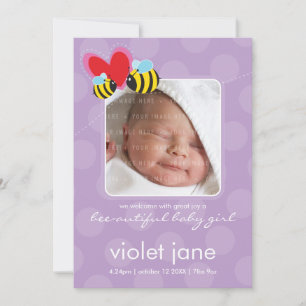 BIRTH ANNOUNCEMENTS :: bee-autiful 5P