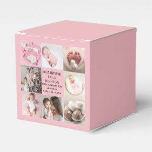 Birth Announcment Personalize 8 Photo christmas Favor Box