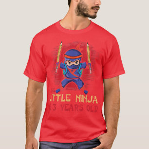Birth Born Age 3 Years Old Samurai Japan Japanese  T-Shirt