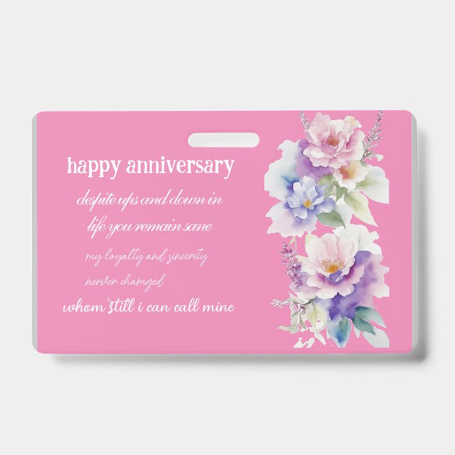 birth day and anniversary thanks badge (Front)