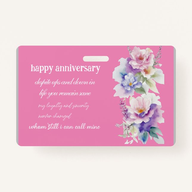 birth day and anniversary thanks badge (Front)