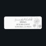 Birth Doula Or Midwife Return Address Label<br><div class="desc">Elegant doula birth services or midwife return address label,  featuring wind blown illustrated dandelion flowers and a lovely trendy script typeface for your name. Customize with your name in this lovely script typeface. See the full collection of matching materials for this design at: https://www.zazzle.com/collections/birth_doula_or_midwife_illustrated_flower-119748158589516627</div>