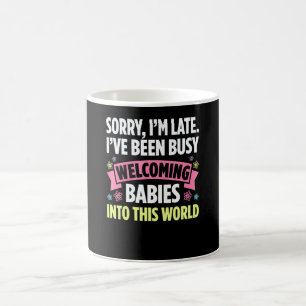 Birth Doula Proud Birth Worker Pregnancy Couch Mid Coffee Mug