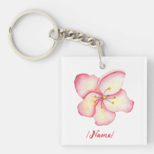 Birth Flower Apple tree Holiday gift Keychain