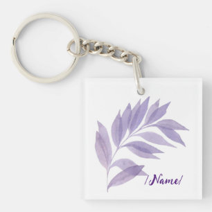 Birth Flower Lilac branch Holiday gift Keychain