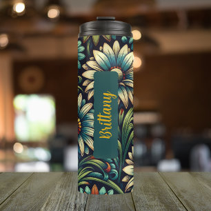 Birth Flower Month April Personalized Thermal Tumbler