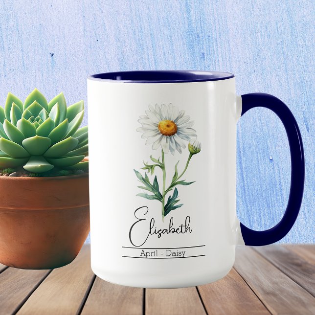 Birth Month Flower April Daisy Mug (Creator Uploaded)