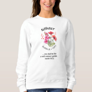 Birth Month Flower AUGUST Christian Sweatshirt