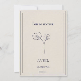 Birth month flower card April