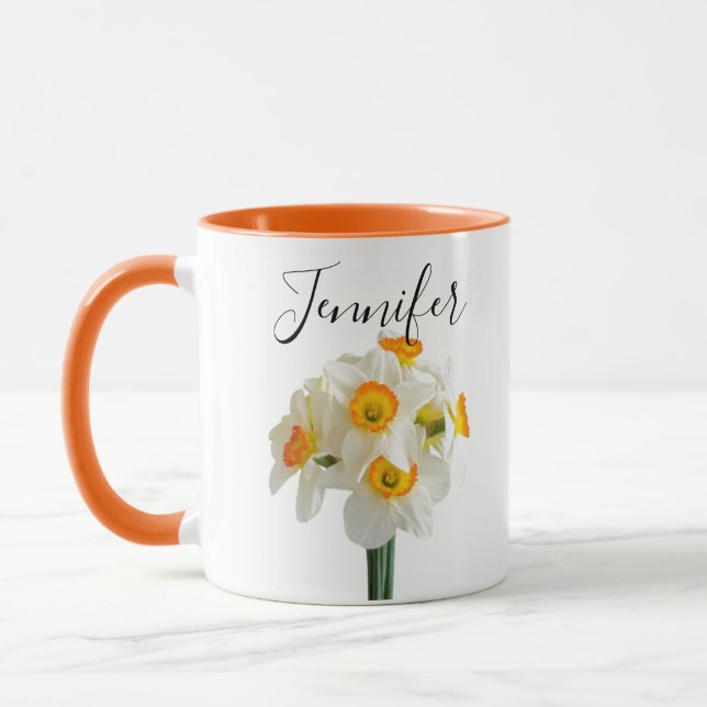 Birth month flower-December personalized mug (Left)