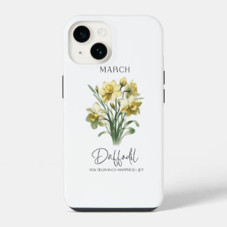 Birth Month Flower March daffodil iPhone 14 Case