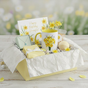 Birth month flower-March personalized mug