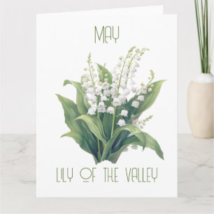 Birth Month Flower May Lily Birthday Card