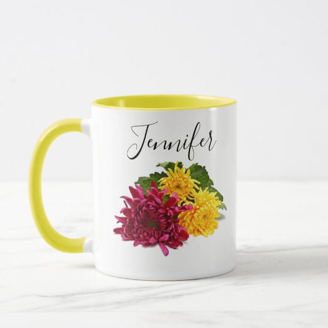 Birth month flower-November personalized mug (Left)